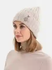 Светло-бежевый шапка женская зимняя КЕТ на флисе