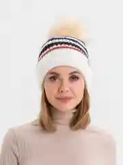 Белый шапка женская тёплая
