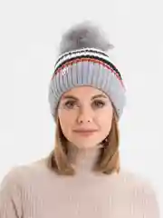 Серый шапка женская тёплая