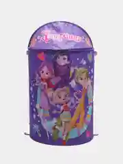 Аметистовый складная корзина для игрушек и белья с закрывающейся крышкой