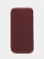 Бордовый чехол-книжка для Samsung Galaxy J 7 (2017), Samsung J7 (2017), Самсунг J 7, экокожа