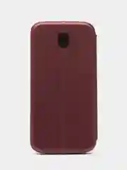 Бордовый чехол-книжка для Samsung Galaxy J 7 (2017), Samsung J7 (2017), Самсунг J 7, экокожа