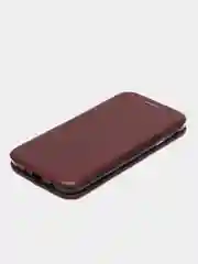 Бордовый чехол-книжка для Samsung Galaxy J 7 (2017), Samsung J7 (2017), Самсунг J 7, экокожа