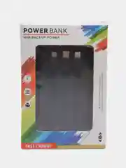 Черный power bank 10000/20000 mAh со встроенными 4 кабелями, внешний аккумулятор