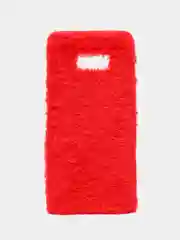 Красный чехол накладка для Samsung Galaxy S8 Plus, пушистый