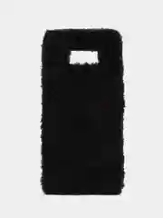 Черный чехол накладка для Samsung Galaxy S8 Plus, пушистый