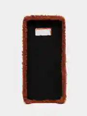 Коричневый чехол накладка для Samsung Galaxy S8 Plus, пушистый