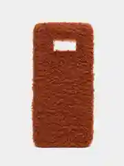 Коричневый чехол накладка для Samsung Galaxy S8 Plus, пушистый