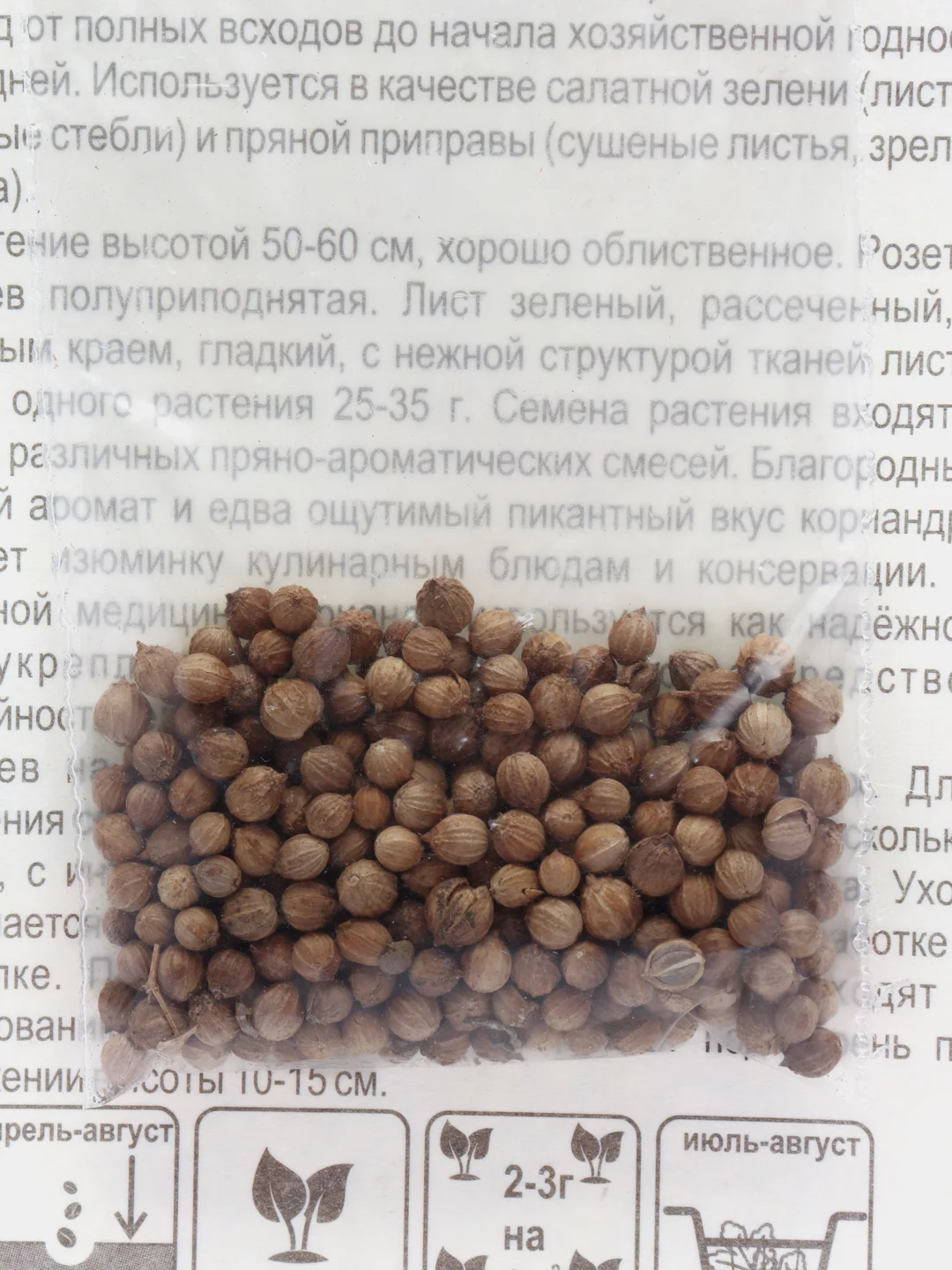 Семена Кориандр "Санто"
