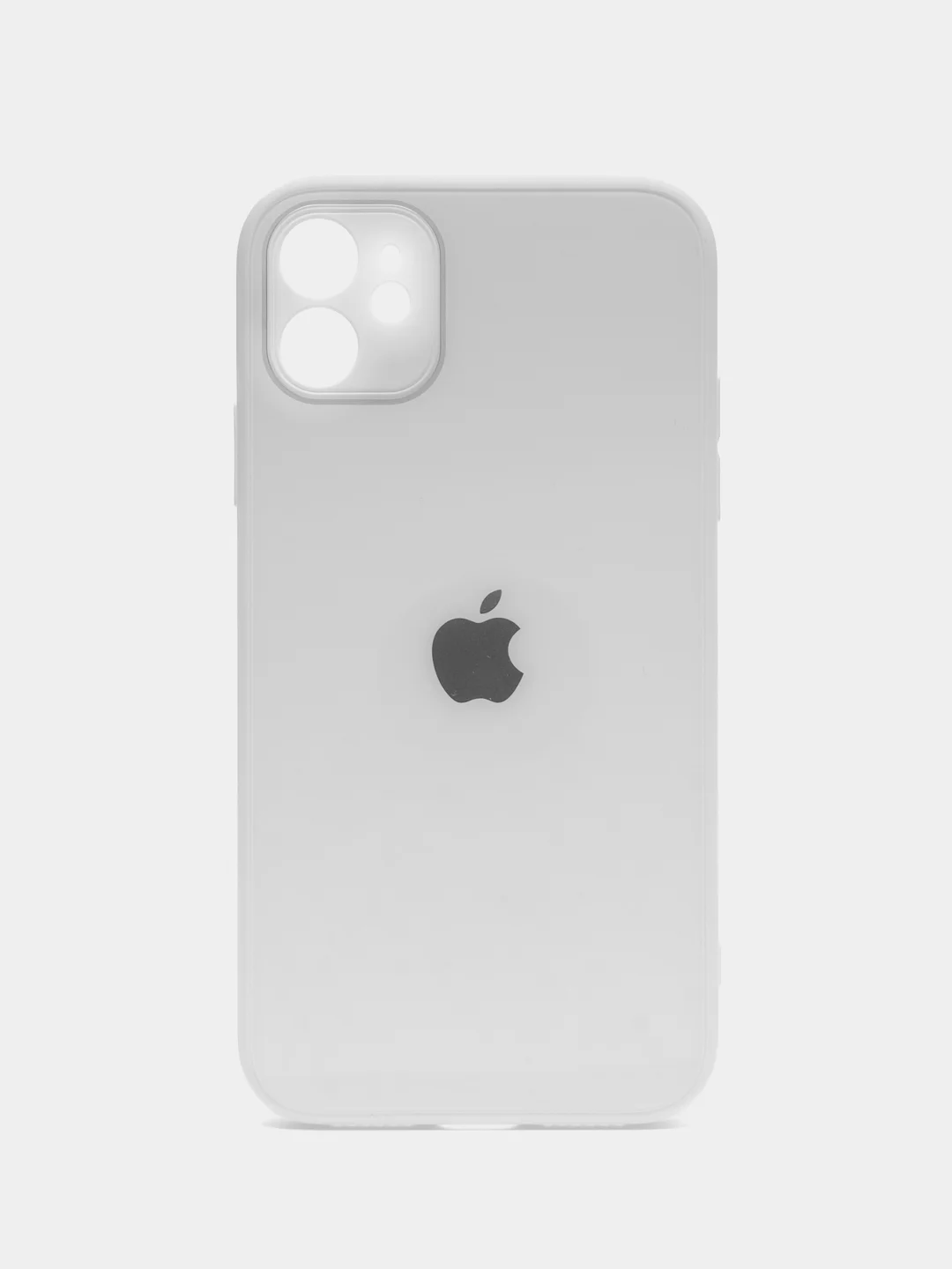 Белый чехол для айфон со стеклянной панелью iPhone 11, 12, 13, 14, Pro, 12 Pro Max, 14 Pro