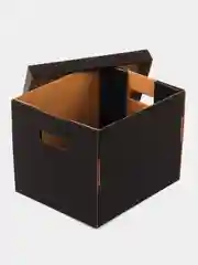 Черный коробка для хранения вещей, складная, 37 х 29 х 30.5 см