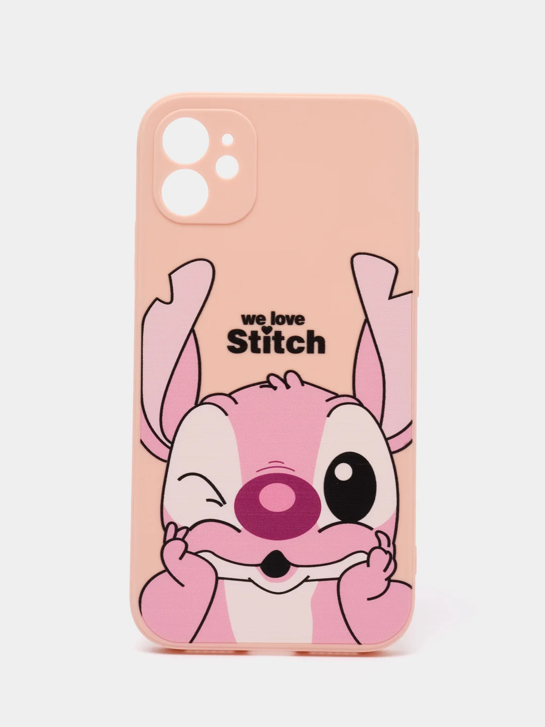 Розовый чехол с принтом на Apple Iphone 11