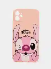 Розовый чехол с принтом на Apple Iphone 11
