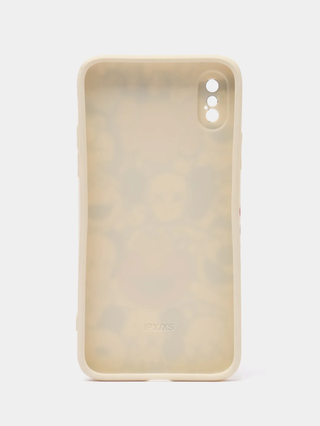 Бежевый чехол с принтом на iPhone XS