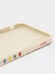Бежевый чехол с принтом на iPhone XS
