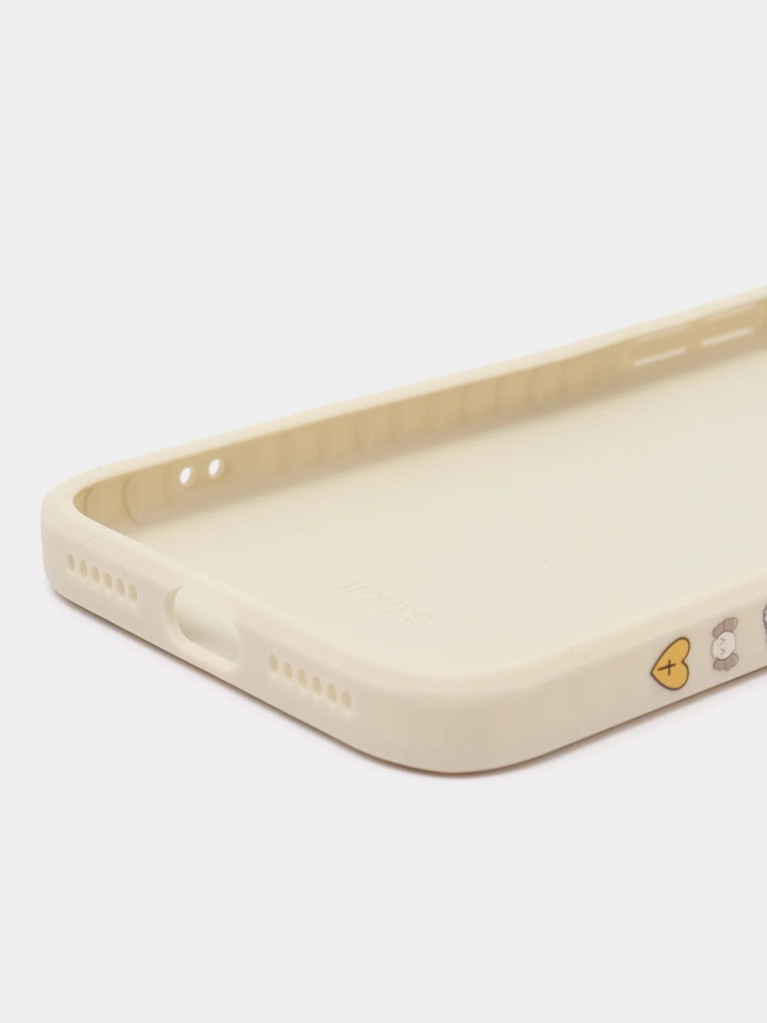 Бежевый чехол с принтом на iPhone XS