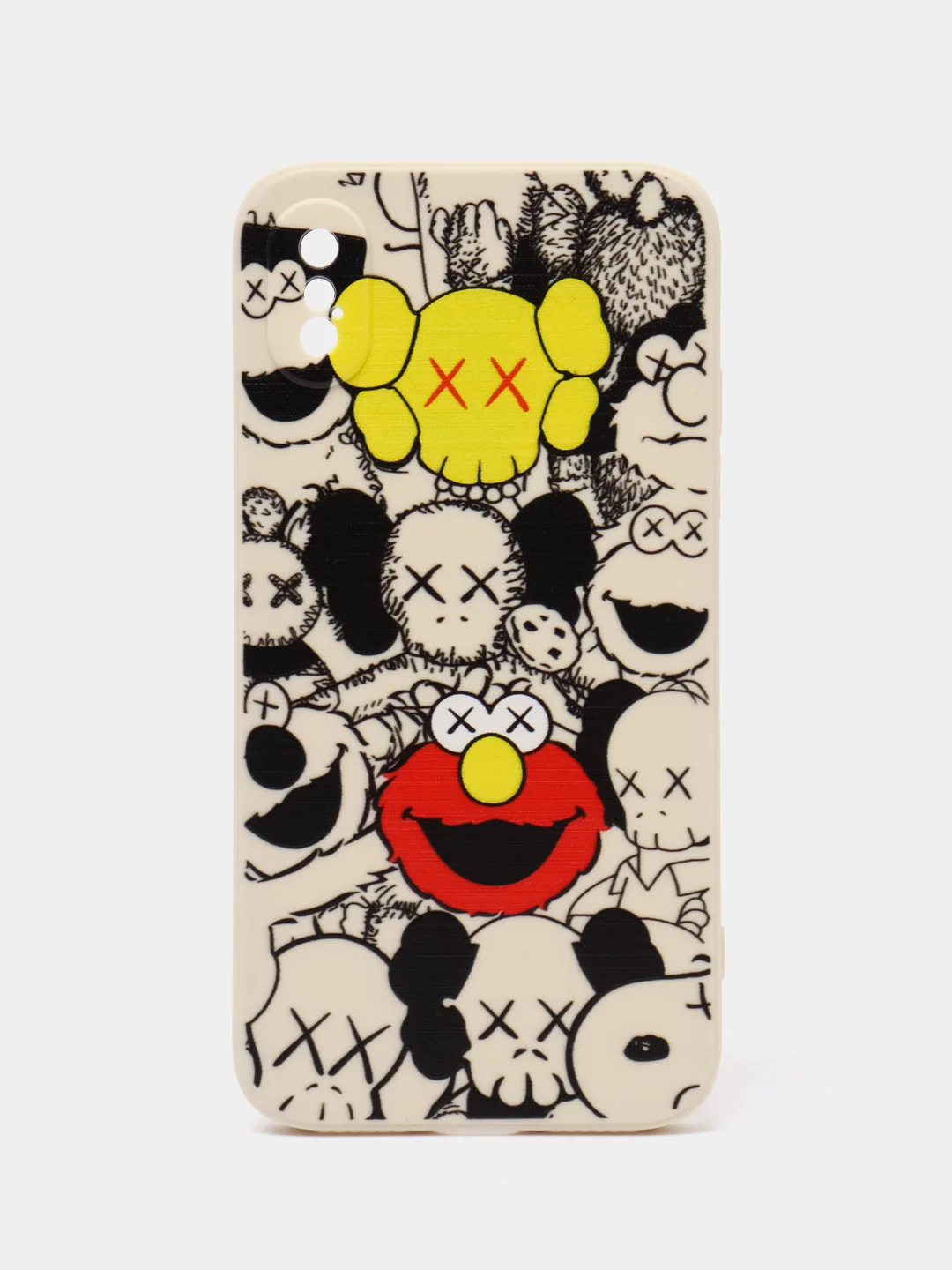 Бежевый чехол с принтом на iPhone XS