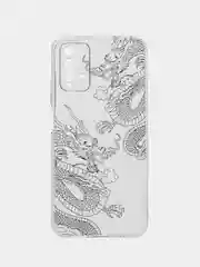 Пудровый силиконовый чехол на Xiaomi Redmi 9T / Редми 9Т прозрачный, с рисунком, защита камеры