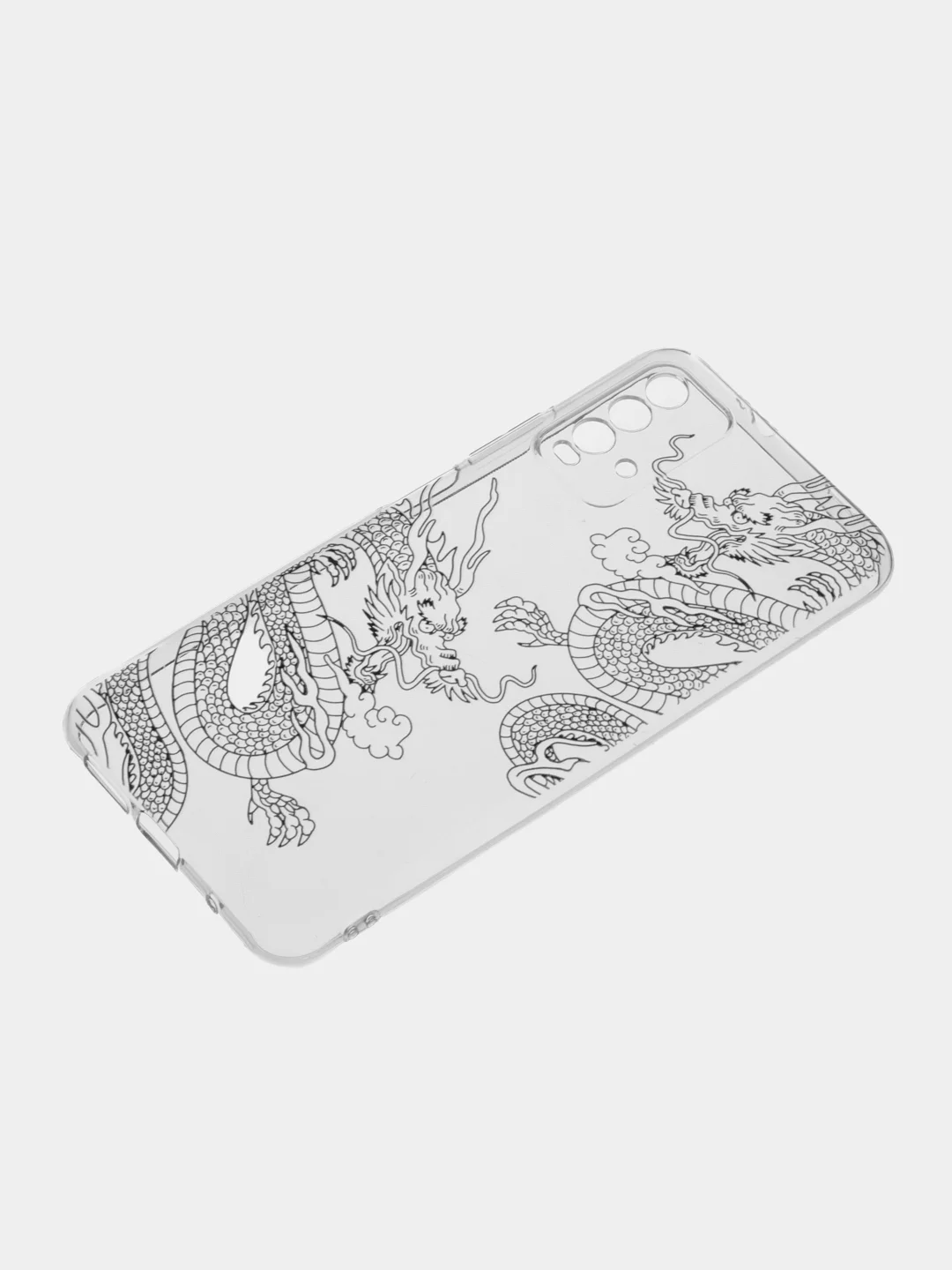 Пудровый силиконовый чехол на Xiaomi Redmi 9T / Редми 9Т прозрачный, с рисунком, защита камеры