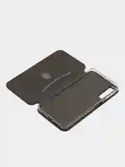 Черный чехол-книжка для Samsung Galaxy A 7 (2018), A7(2018), экокожа (Самсунг А7(2018), А7 2018