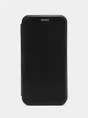 Черный чехол-книжка для Samsung Galaxy A 7 (2018), A7(2018), экокожа (Самсунг А7(2018), А7 2018