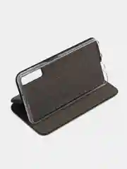 Черный чехол-книжка для Samsung Galaxy A 7 (2018), A7(2018), экокожа (Самсунг А7(2018), А7 2018