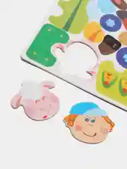 Желтый магнитная меловая доска Blue Pink Hearts, головоломка 3+