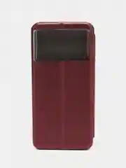 Бордовый чехол-книжка Xiaomi Poco M4 Pro 5G (Сяоми поко м4 Про 5g), экокожа