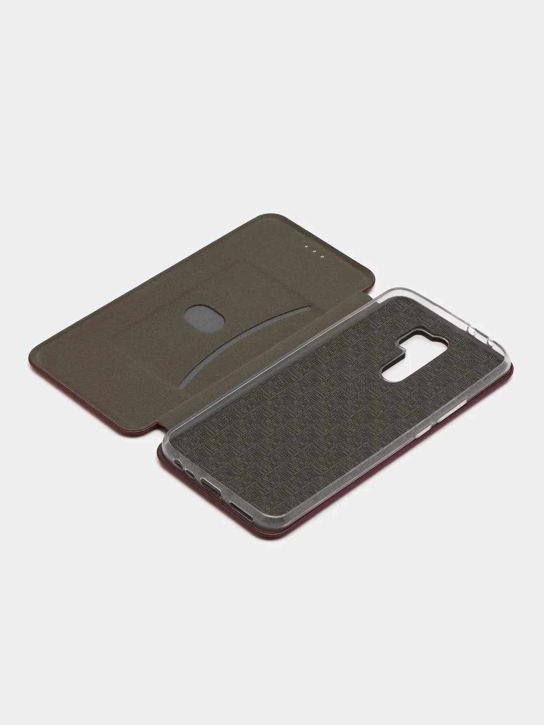 Бордовый чехол-книжка Xiaomi Redmi Poco M 2 (Сяоми Поко М 2)