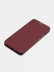 Бордовый чехол-книжка Xiaomi Redmi Poco M 2 (Сяоми Поко М 2)