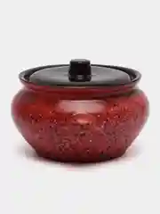 Горшок керамический 3л в духовку, кастрюля, супница, жаровня в СВЧ с ручками, Яшма