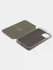 Золотой чехол-книжка для iPhone 13, экокожа