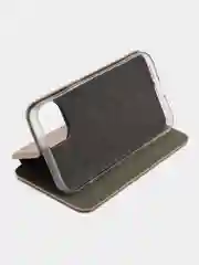 Золотой чехол-книжка для iPhone 13, экокожа