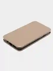 Золотой чехол-книжка для iPhone 13, экокожа