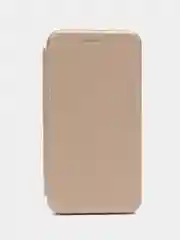 Золотой чехол-книжка для iPhone 13, экокожа