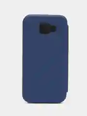 Синий чехол-книжка для Samsung Galaxy A 5 2016, A5 (2016), Самсунг А 5 2016, экокожа