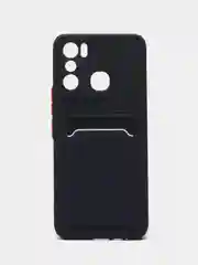 Темно-синий силиконовый чехол для Infinix Hot 20 Play 4G (Инфиникс Хот 20 плей)