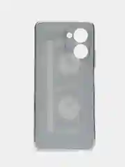 Хром силиконовый чехол на Realme C33 / Реалми С33 прозрачный, с рисунком, защита камеры