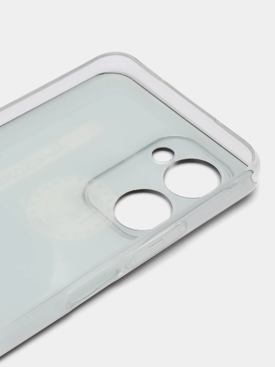 Хром силиконовый чехол на Realme C33 / Реалми С33 прозрачный, с рисунком, защита камеры