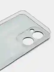 Хром силиконовый чехол на Realme C33 / Реалми С33 прозрачный, с рисунком, защита камеры