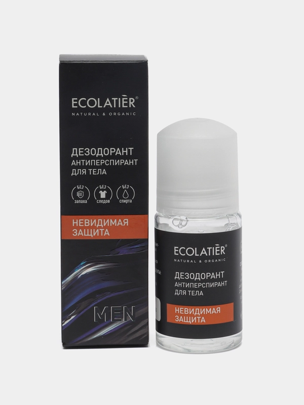 Ecolatier Man дезодорант-антиперспирант для тела "Невидимая защита", 50 мл