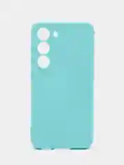 Бирюзовый чехол для телефона Redmi 10, Note 10 Pro, Honor X7, Samsung S23 с бортами и защитой камеры
