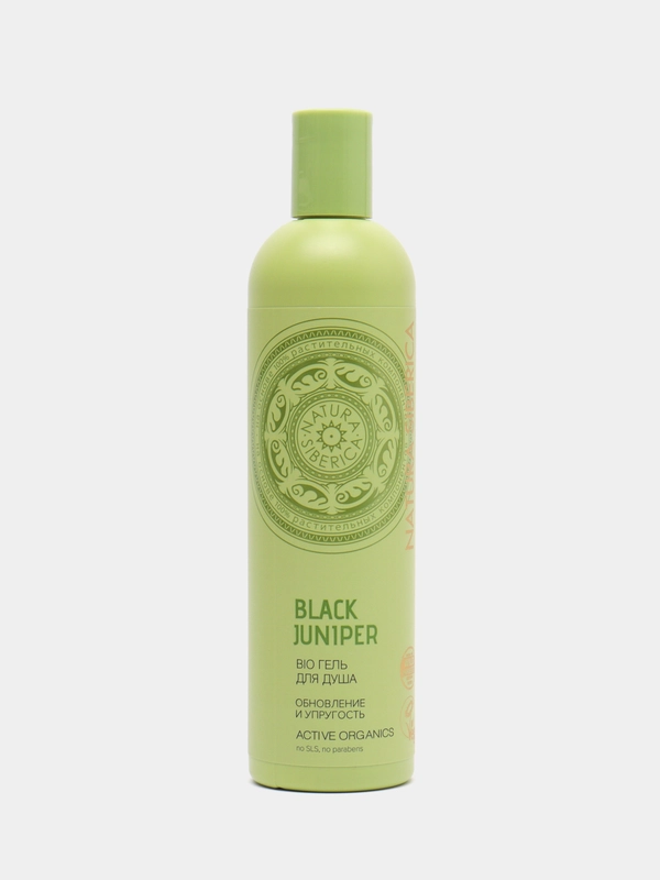 Natura Siberica гель для душа BIO black juniper, обновление и упругость, 400 мл