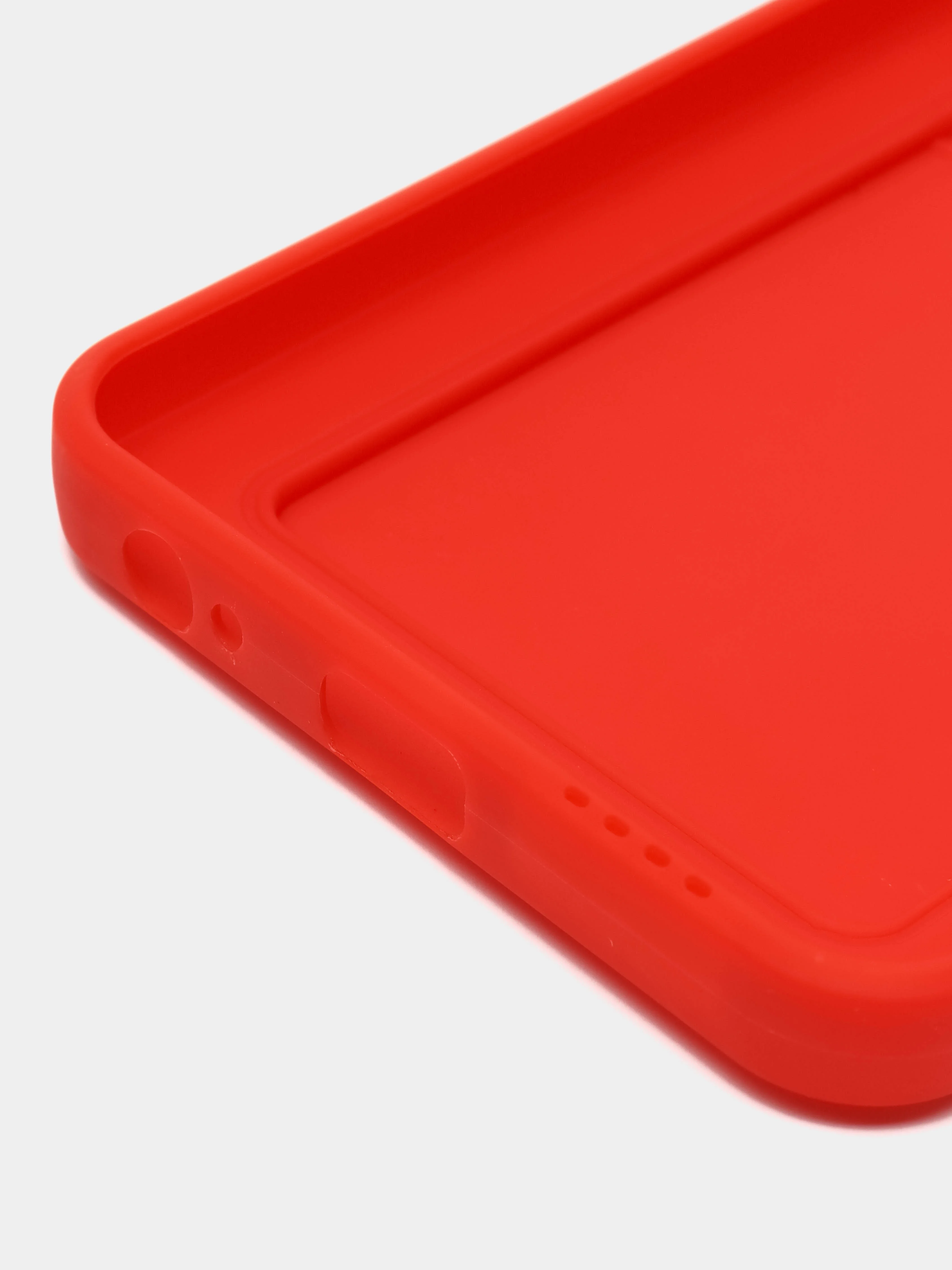 Красный силиконовый чехол для Infinix Hot 20 4G, c отсеком для карт (Инфиникс Хот 20), прозрачный