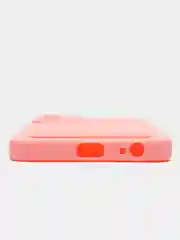 Пудровый силиконовый чехол для Infinix Hot 20 4G, c отсеком для карт (Инфиникс Хот 20), прозрачный