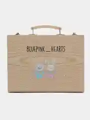 Набор для рисования BluePink Hearts, 70 предметов, в деревянном чемодане