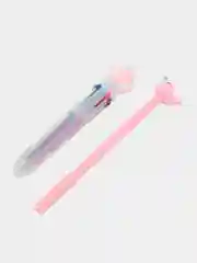 Розовый пенал школьный, с канцелярией, Blue Pink Hearts, 11 предметов