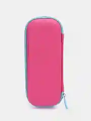 Розовый пенал школьный, с канцелярией, Blue Pink Hearts, 11 предметов