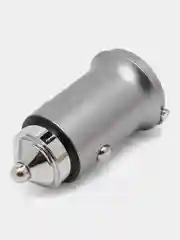 Серый автомобильное зарядное устройство USB, Type-C, 3.1 А, в прикуриватель, быстрая зарядка