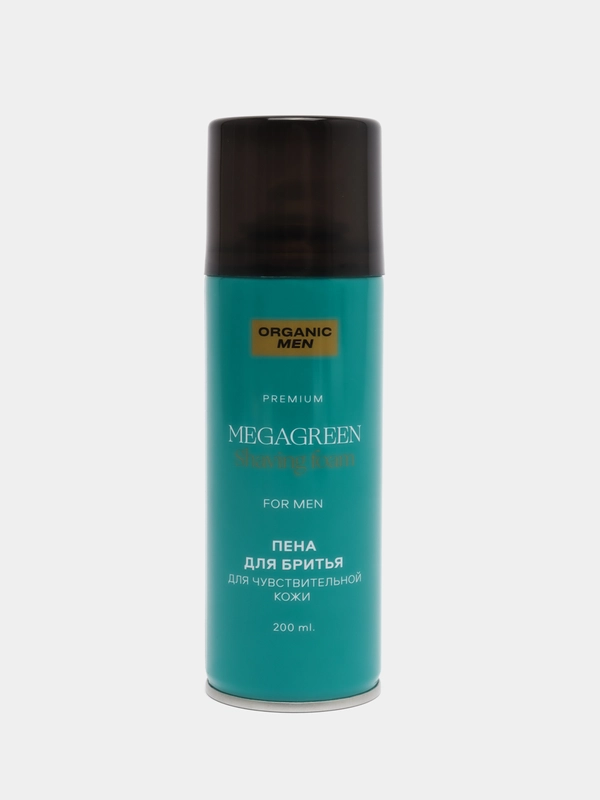 Organic Men Пена для бритья для чувствительной кожи"MEGAGREEN", 200 мл